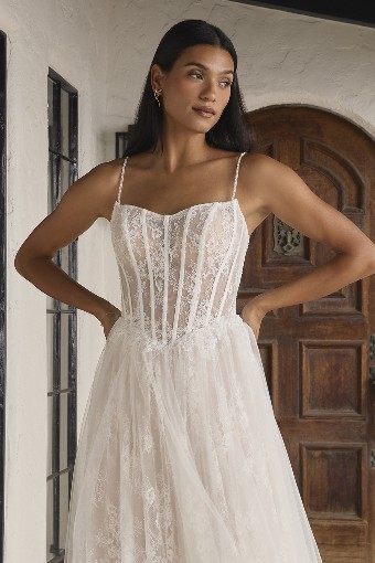Casablanca Bridal Chantilly #1 Ivory/Nude thumbnail