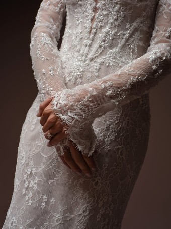 Maggie Sottero Designs BELLEVUE ROYALE #1 Ivory over Blush (gown with Ivory Illusion) thumbnail