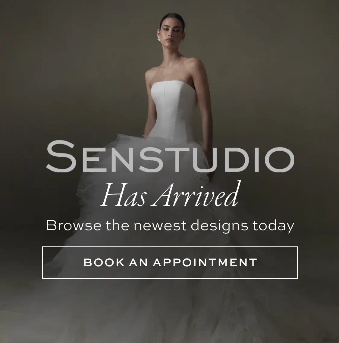 senstudio banner image showcasing one gown